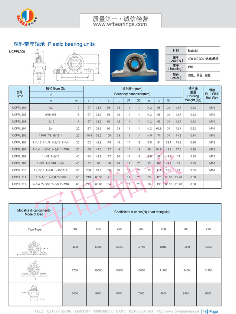 塑料軸承座