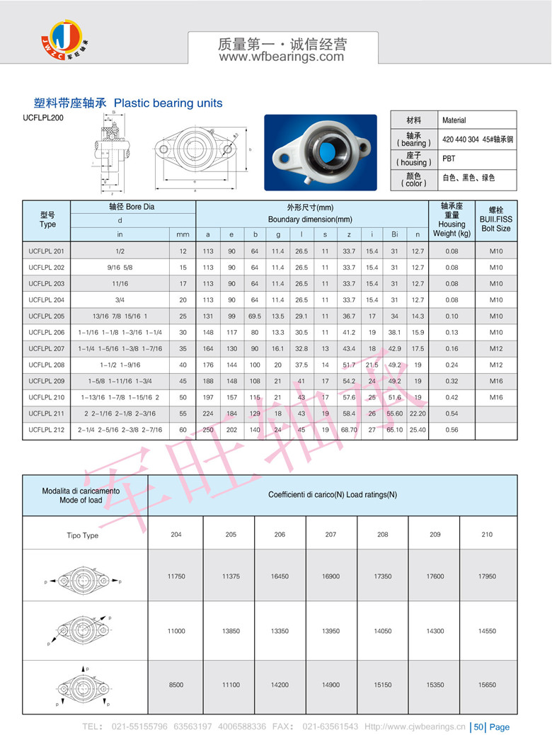 塑料軸承座