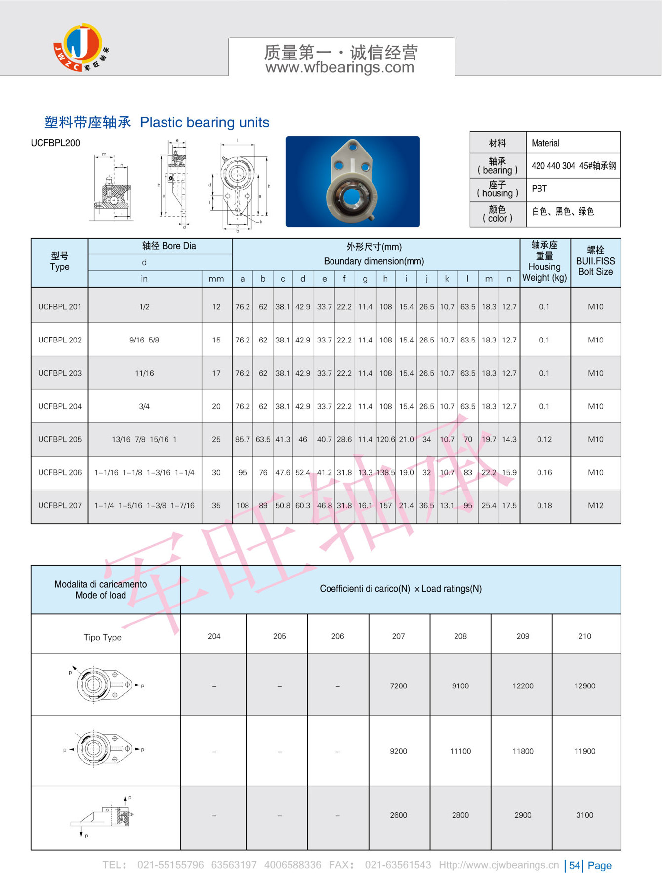 塑料軸承座
