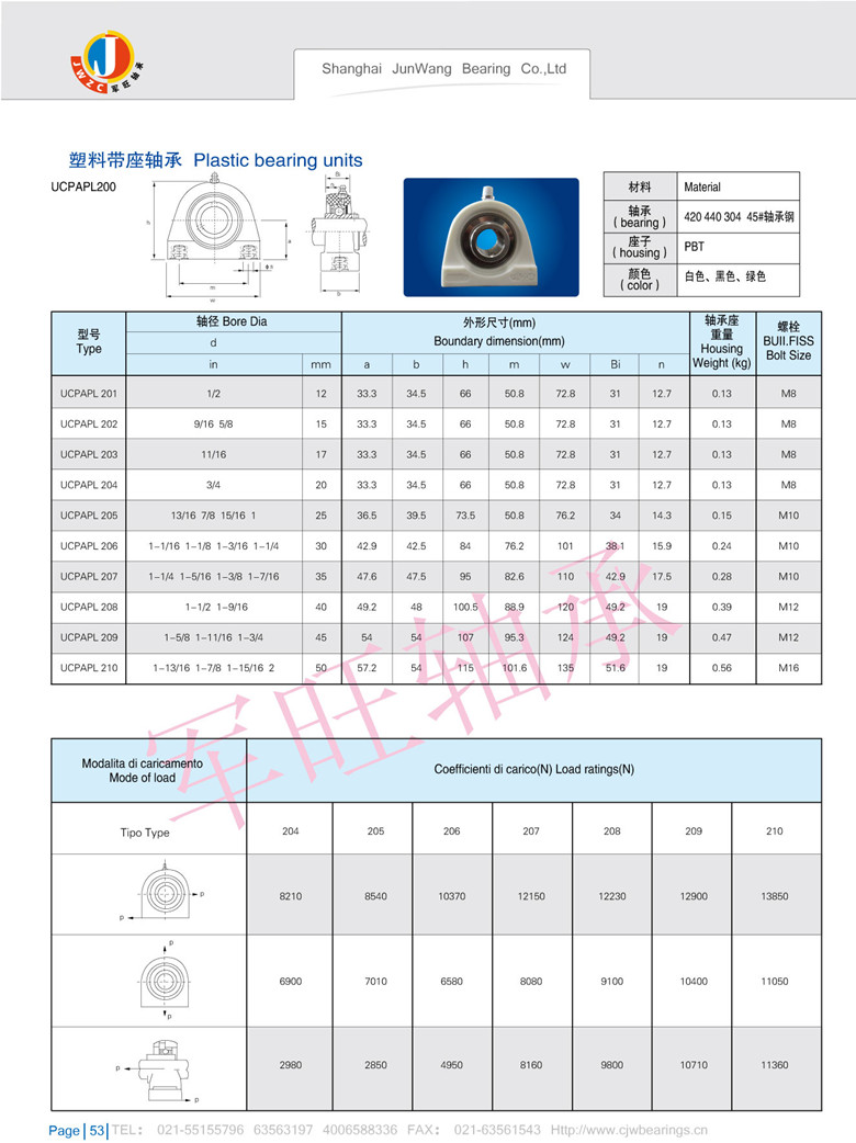 塑料軸承座